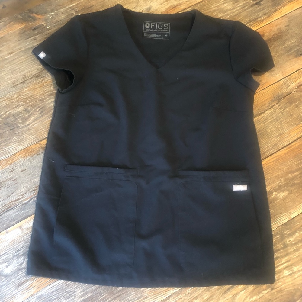 Figs scrub top, XS, black